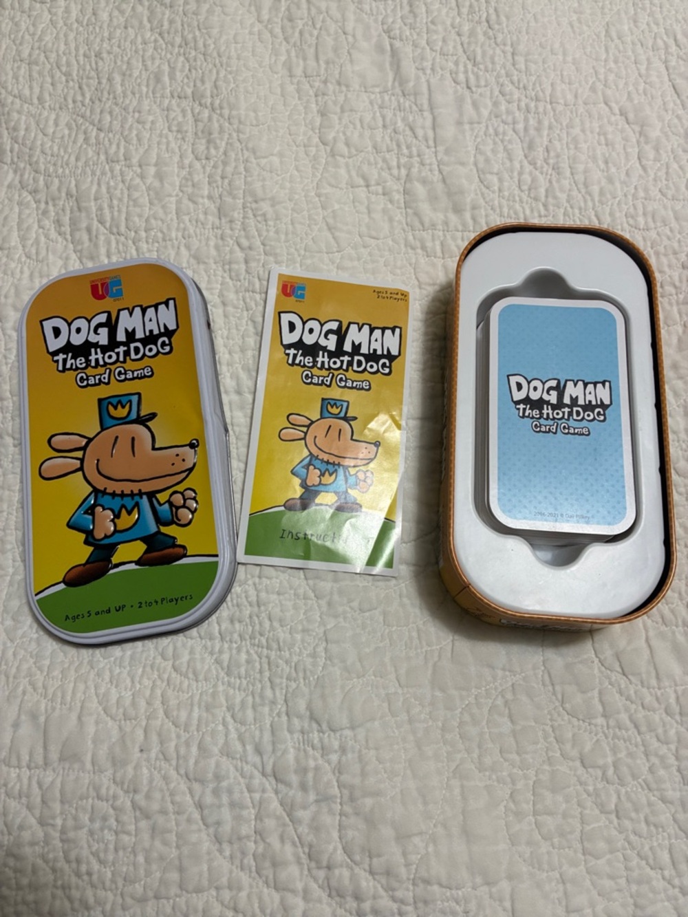 Dog Man The Hot Dog Card Game in Metal Tin